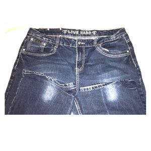 Live Hard  Western Jeans Size 16